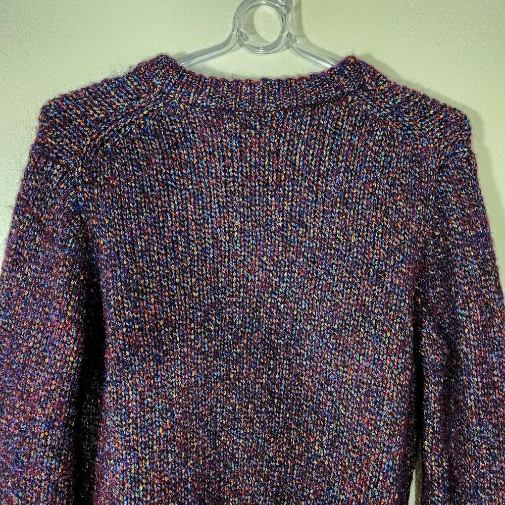 Madewell Marled Shimmer Pullover Sweater Purple Size M - Picture 9 of 14
